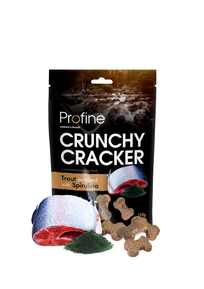 Crunchy Cracker Trout Spirulina Hundgodis 150g