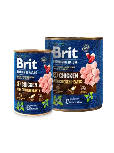 Brit Premium by Nature Chicken with Hearts Hund 6 x 800 g