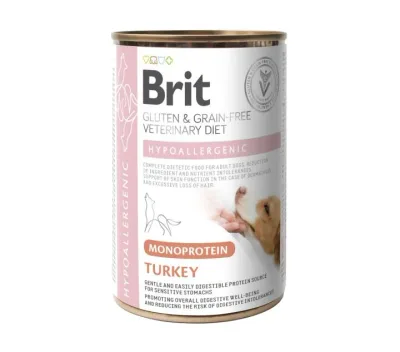 Brit Veterinary Diet Dog Hypoallergenic Monoprotein Turkey Veterinärfoder till Hund 400 g
