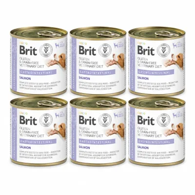 Brit Veterinary Diet Gastrointestinal Salmon för hundar 6 x 200 g