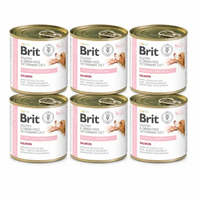 Brit Veterinary Diet Hypoallergenic Salmon för hundar 6 x 200 g