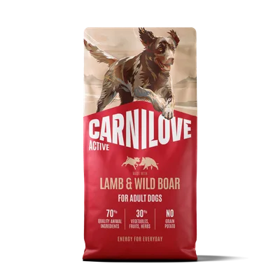 Carnilove Dog Adult Active Lamb & Wild Boar Torrfoder till Hund