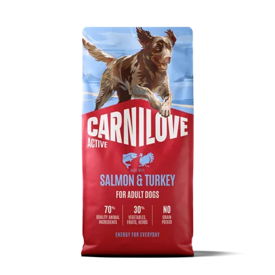 Carnilove Dog Adult Active Salmon & Turkey Torrfoder till Hund