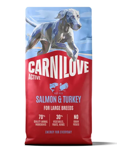 Carnilove Dog Adult Active Large Breed Salmon & Turkey Torrfoder till Hund