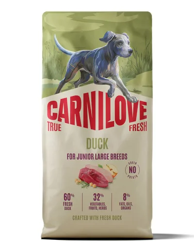 Carnilove True Fresh Junior Large Breeds med anka 12 kg