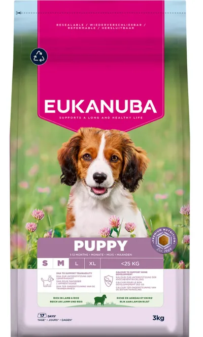 Eukanuba Premium Nutrition Puppy Small & Medium Breed Lamb & Rice 3 kg