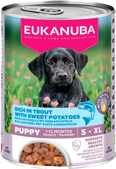Eukanuba Dog Wet Puppy Trout with Sweet Potatoes Våtfoder till Valp 400 g
