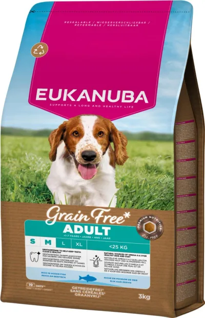 Eukanuba Grain Free Adult Small & Medium Ocean Fish 3 kg