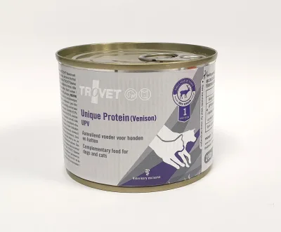 Trovet Unique Protein UPV-hjort för katter och hundar 200 g PROVFÖRPACKNING
