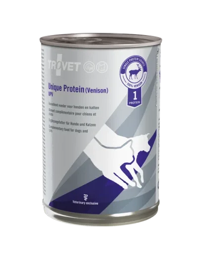 Trovet Unique Protein UPV-hjort för katter och hundar 400 g PROVFÖRPACKNING