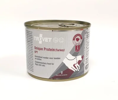 Trovet Unique Protein UPT kalkon för katter och hundar 6 x 200 g