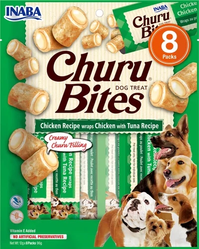 Churu Bites kyckling och tonfisk hundgodis 8 x 12 g