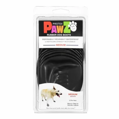 Pawz Dog Boots Black M