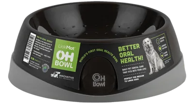 LickiMat Matskål Oral Hygiene Bowl Svart M, Ø22x7,2cm