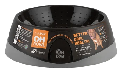 LickiMat Matskål Oral Hygiene Bowl Svart L, Ø27x9cm