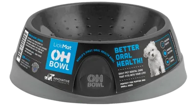 LickiMat Matskål Oral Hygiene Bowl Svart S, Ø16x5cm